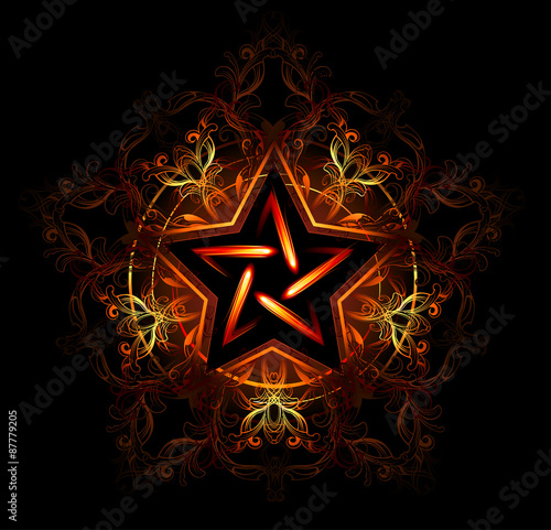 mystical fiery star