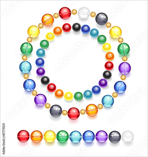 necklace of multicolored beads photo