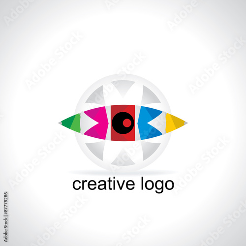 creative eye vision logo concept vector illustration 