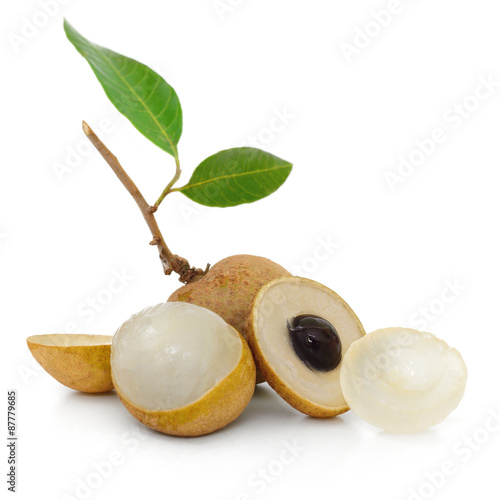 Fresh longan isolate on the background (Fruit) photo