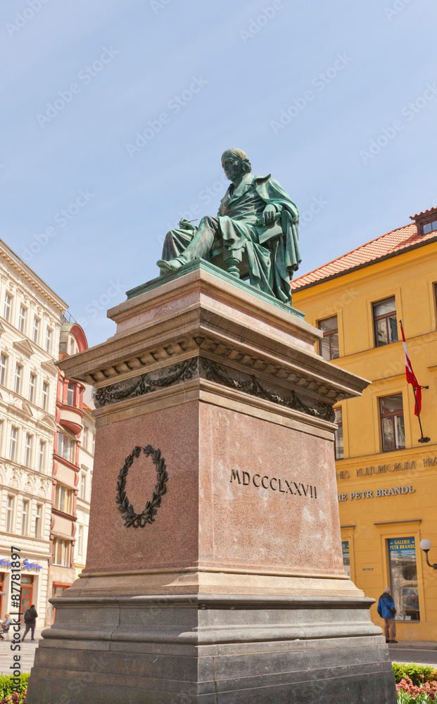 Monument to Czech poet Josef Jungmann in Prague