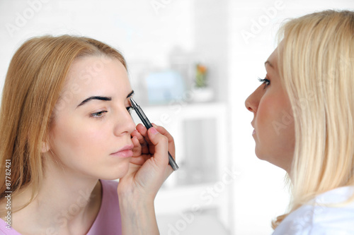 Permanent make-up (tattoo) at beauty salon