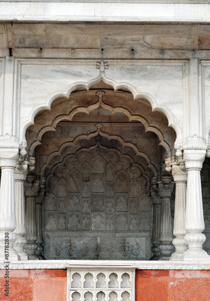 Obraz premium Details of the red fort in Delhi - India