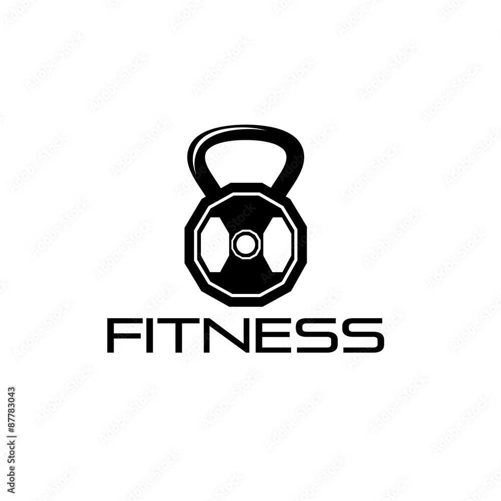 Fototapeta premium fitness weight vector design template