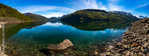 Panorama Beautiful Nature Norway.