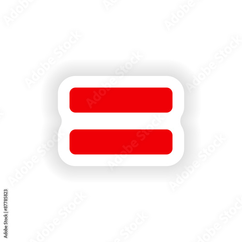 icon sticker realistic design on paper equality