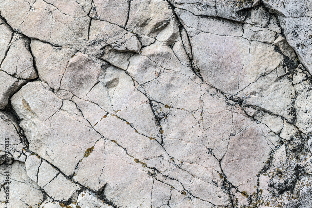 Cracked stone wall Cracked stone wall