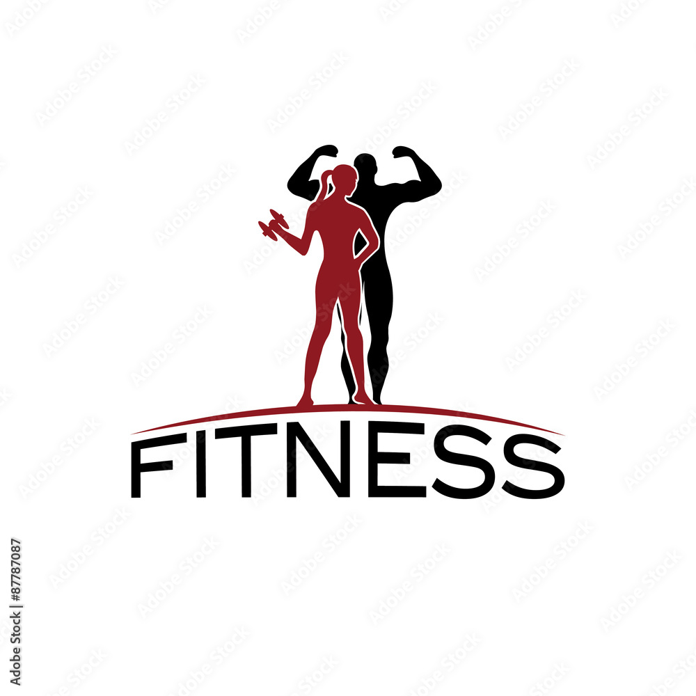 man and woman of fitness silhouette character vector design temp man and woman of fitness silhouette character vector design temp