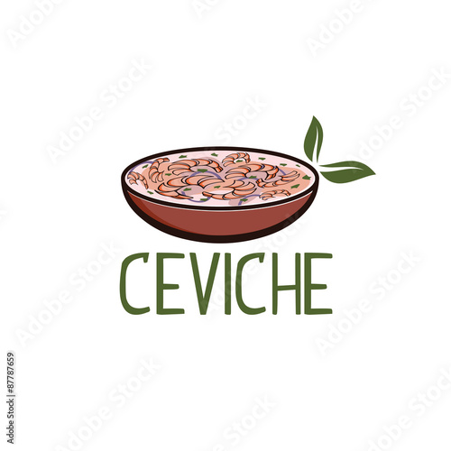 traditional ceviche,soup of shrimps in south america,seafood