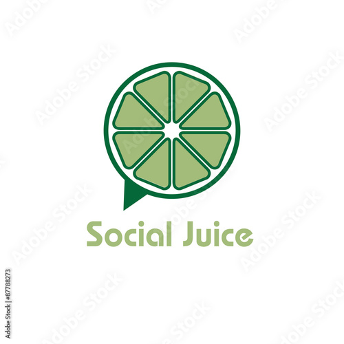 social juice concept vector design template