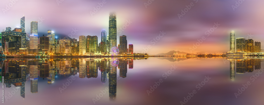 Panorama of Hong Kong and Financial district