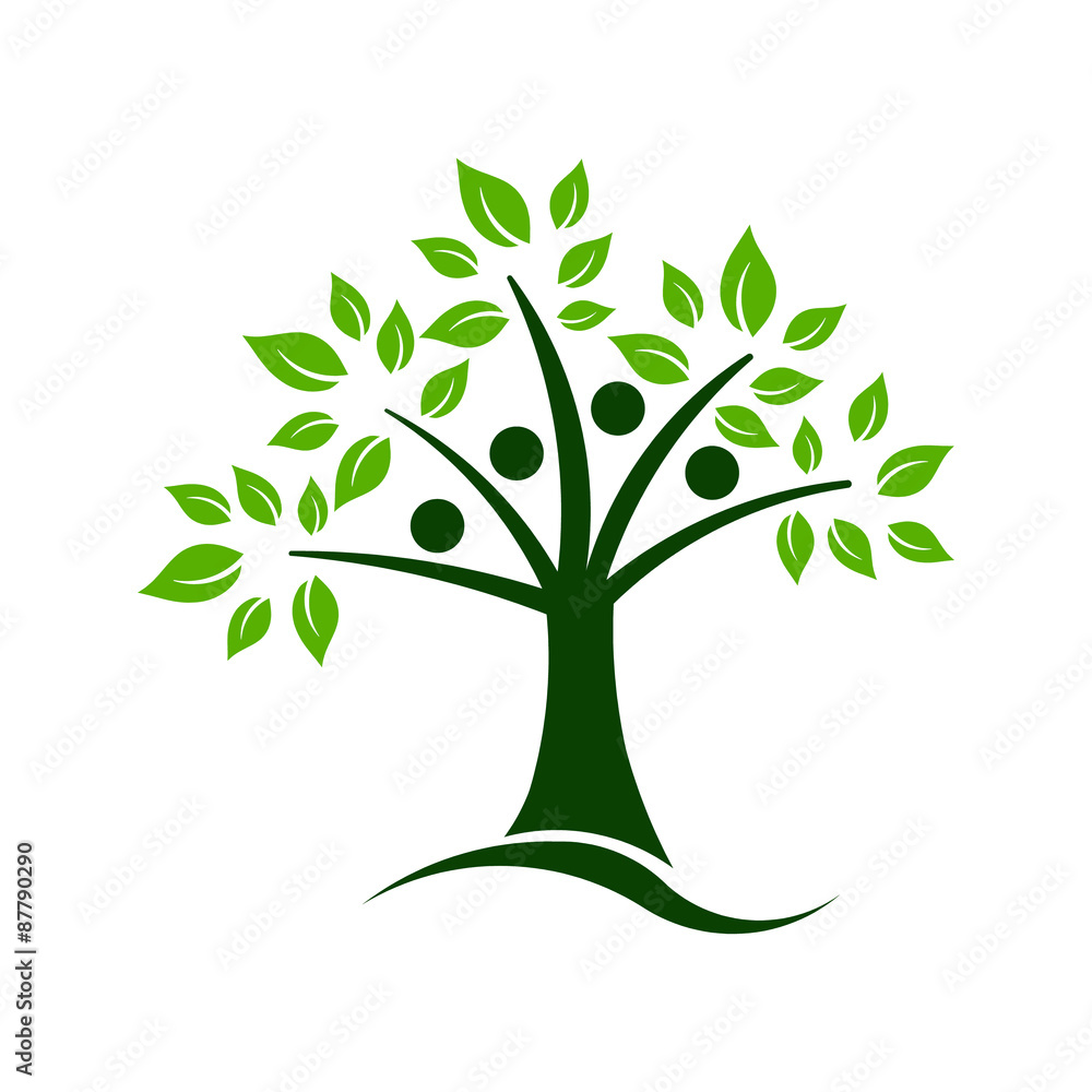 Obraz premium Tree teamwork logo
