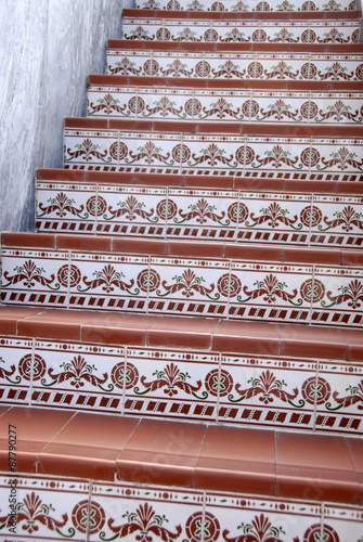 spaanse trap met mozaïek  photo