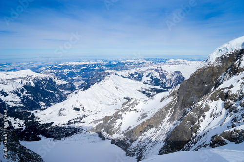 Swiss mountain  Jungfrau  Switzerland  ski resort