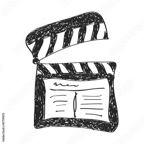 Simple doodle of a clap board