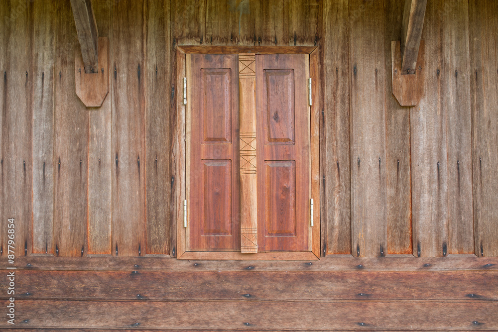 Old wooden window. Thailand traditional style. Old wooden window. Thailand traditional style.