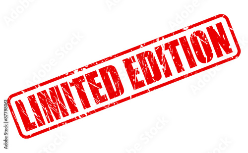 Limited Edition red stamp text