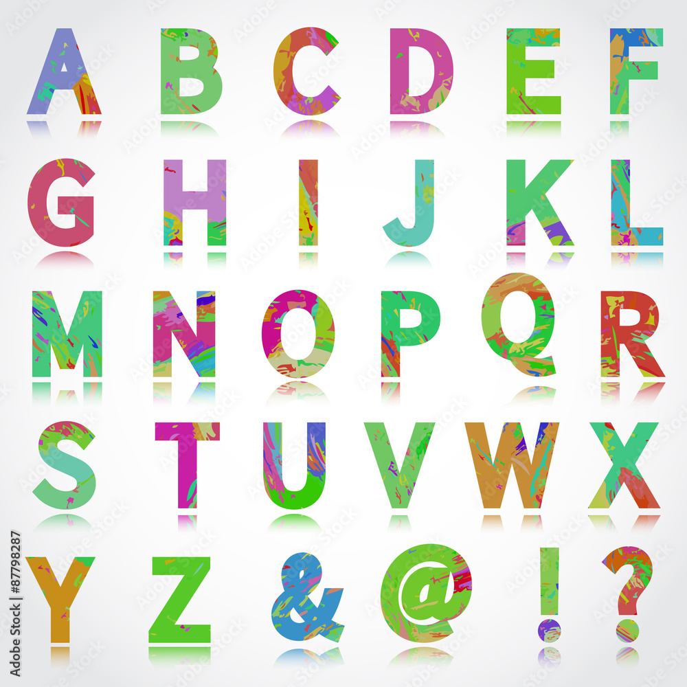 Vector abstract alphabet, 10eps Vector abstract alphabet, 10eps