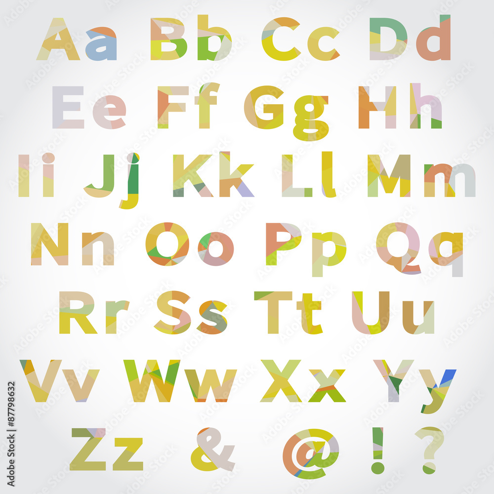 Vector Alphabet Set with geometrical pattern Vector Alphabet Set with geometrical pattern