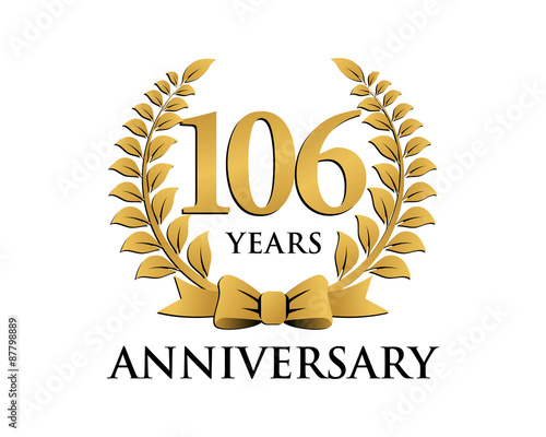 anniversary logo ribbon wreath 106