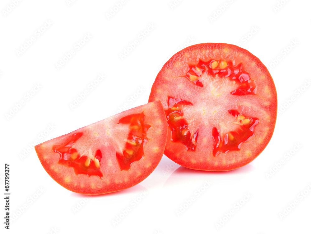 Tomato slice isolated on white background Tomato slice isolated on white background