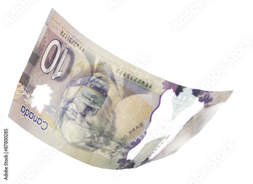 Canadian 10 Dollar, isolated on white