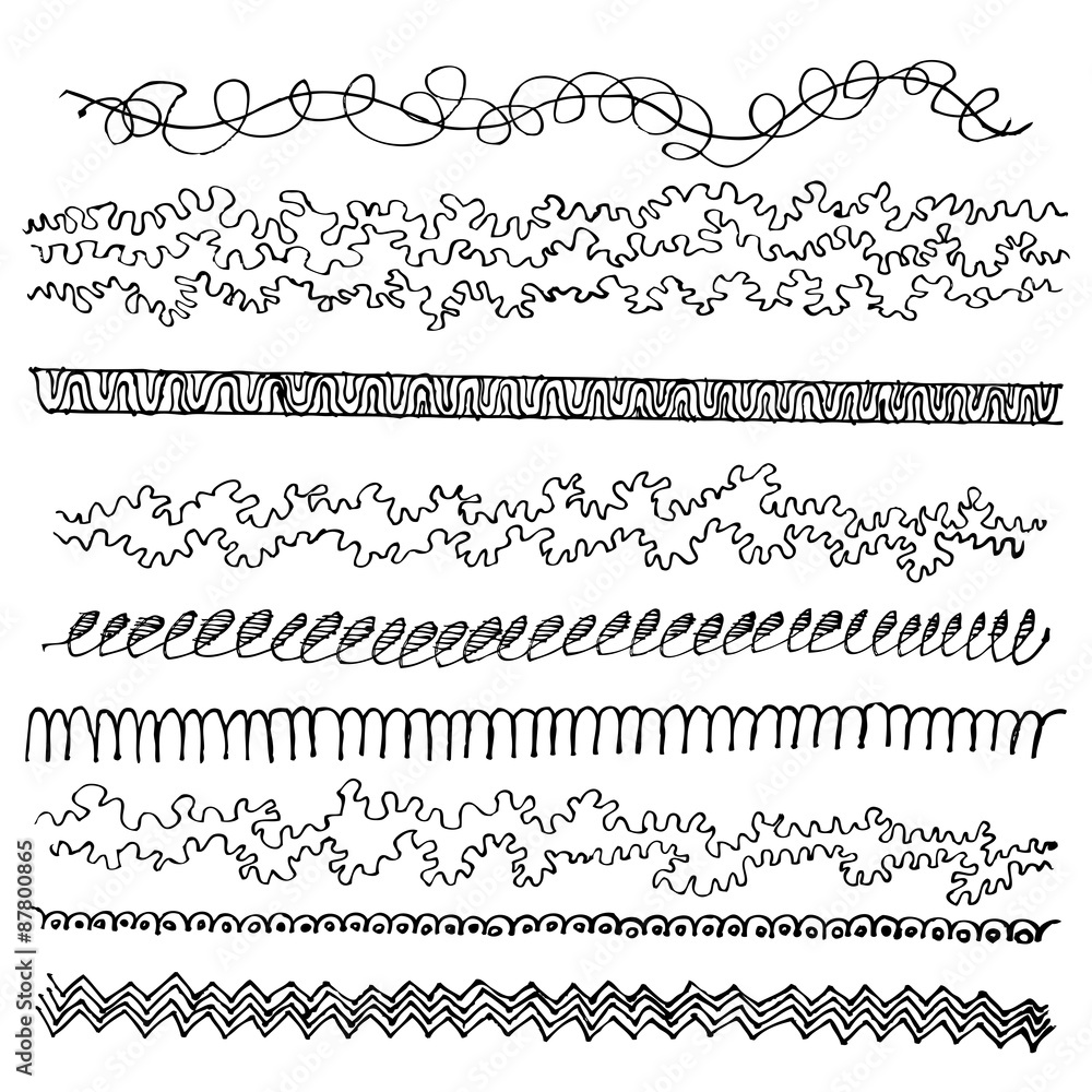 Set of hand drawing elements for edit and select text. Set of hand drawing elements for edit and select text.