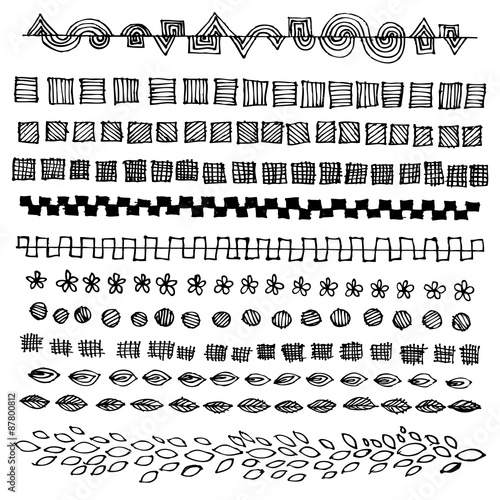 Set of hand drawing elements for edit and select text.