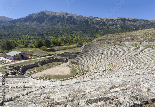 Theater of Dodona with Mount Tomaros in the background, Ioannina, Greece