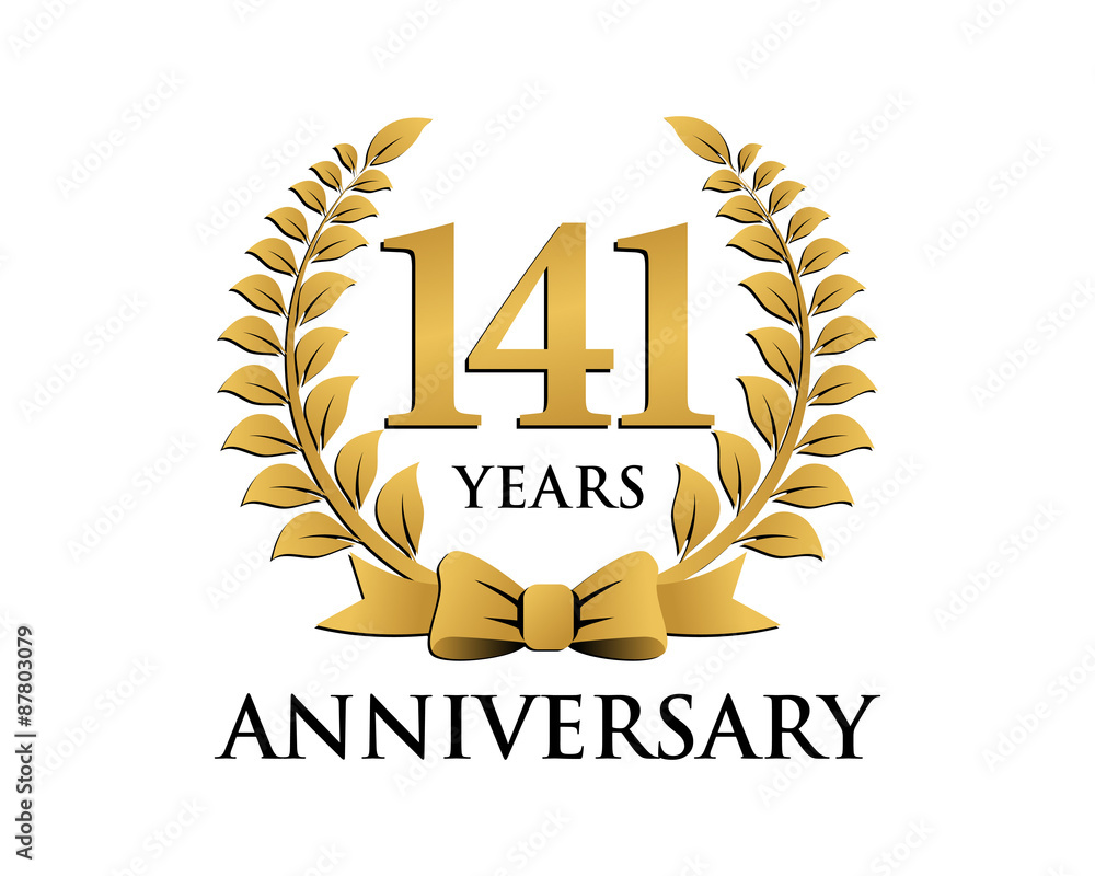 anniversary logo ribbon wreath 141 anniversary logo ribbon wreath 141