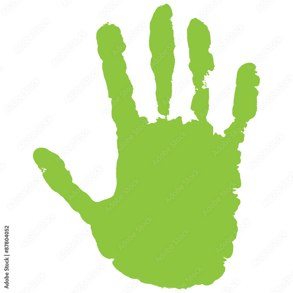 Green Hand print.