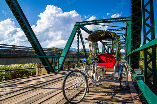 tricycle on the bridge