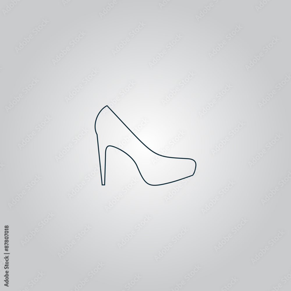 female shoes, web icon. vector design female shoes, web icon. vector design