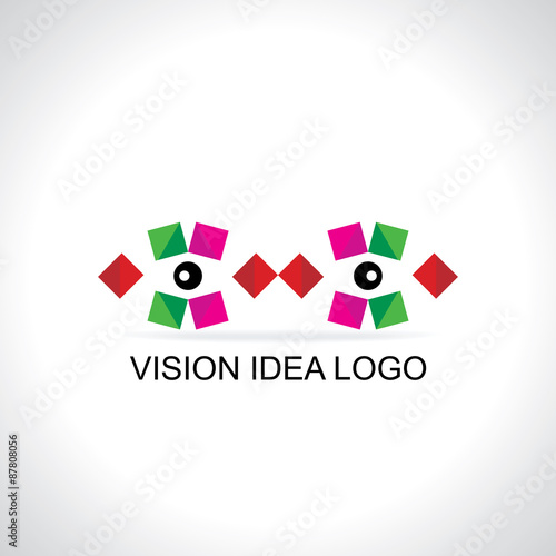 eye vision logo concept vector illustration 