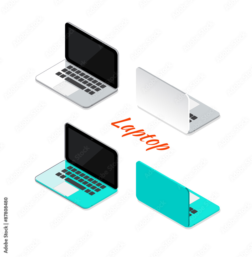 laptop isometric. vector illustration laptop isometric. vector illustration