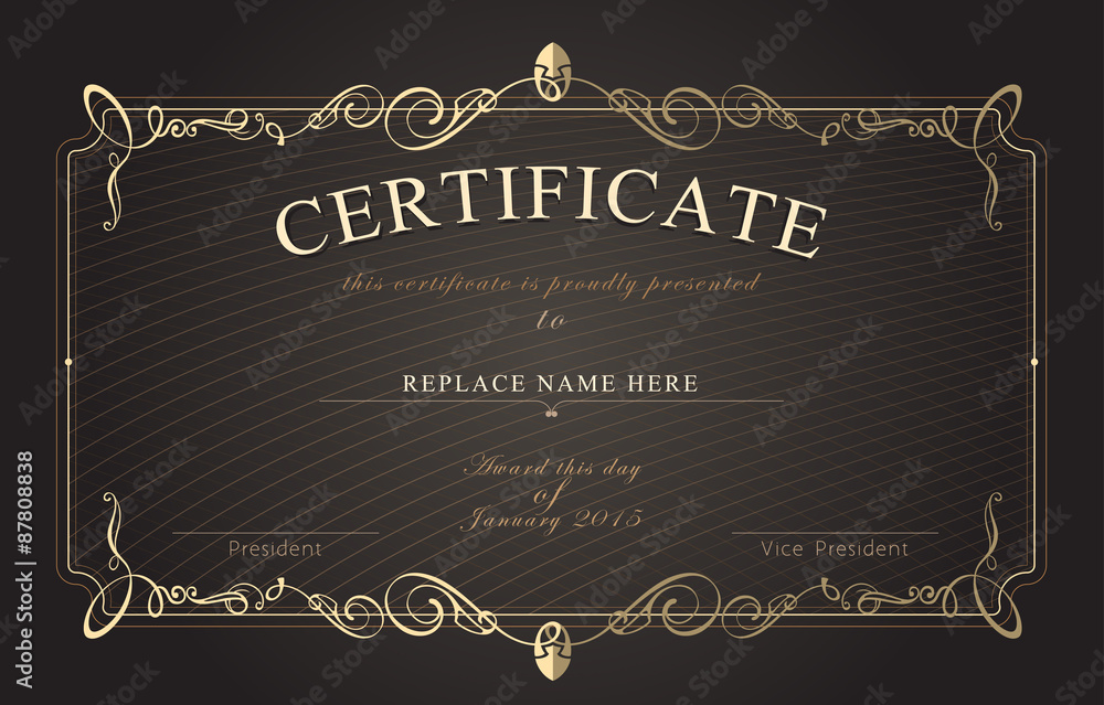 Certificate border, Certificate template. vector illustration Certificate border, Certificate template. vector illustration