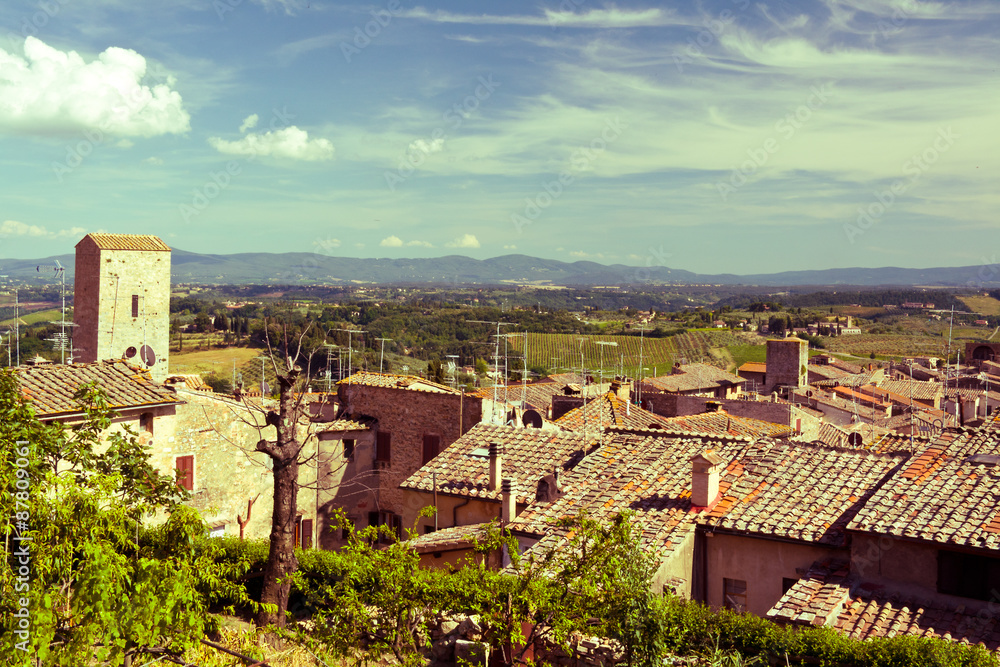  San Gimignano from above , Tuscany