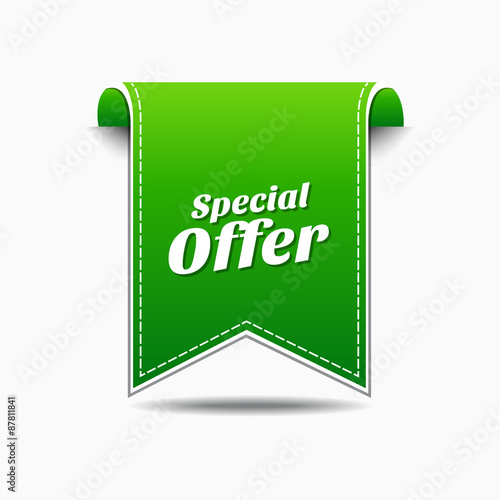 Special Offer Green Vector Icon Design