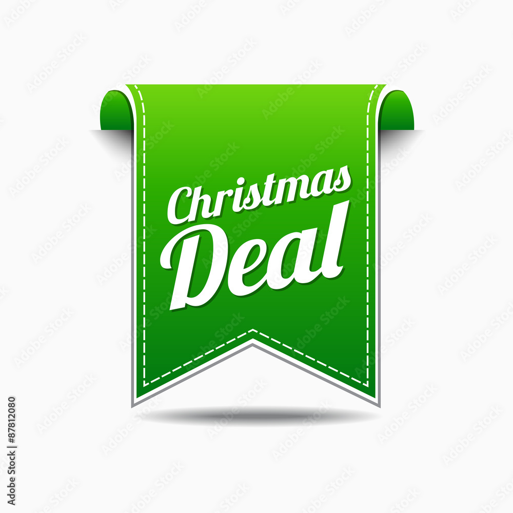 Christmas Deal Green Vector Icon Design Christmas Deal Green Vector Icon Design