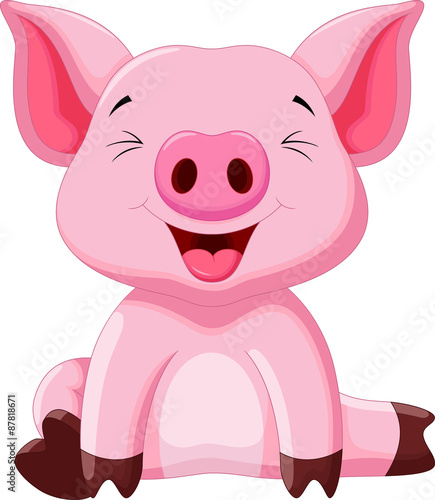 Cute pig cartoon