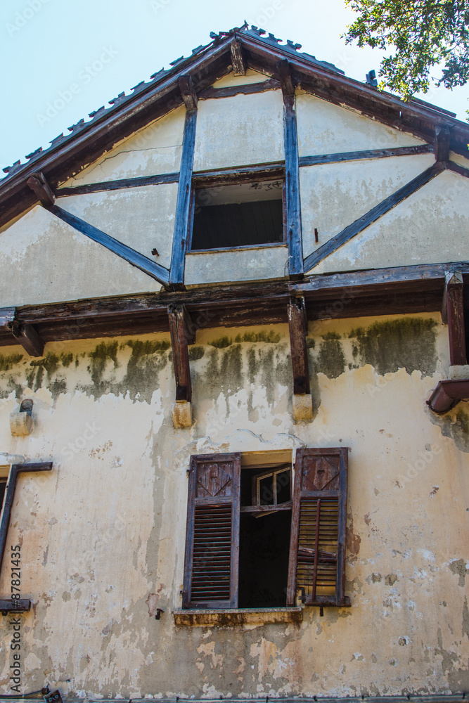 abandoned house the dictator Mussolini in Greece Rhodes