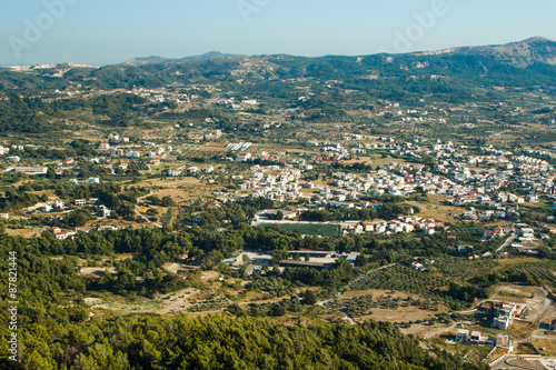 Greek view of the city from a bird's eye Rhodos