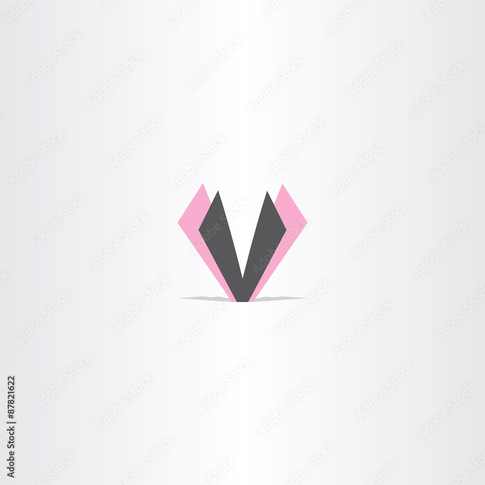 letter v magenta black logo design letter v magenta black logo design