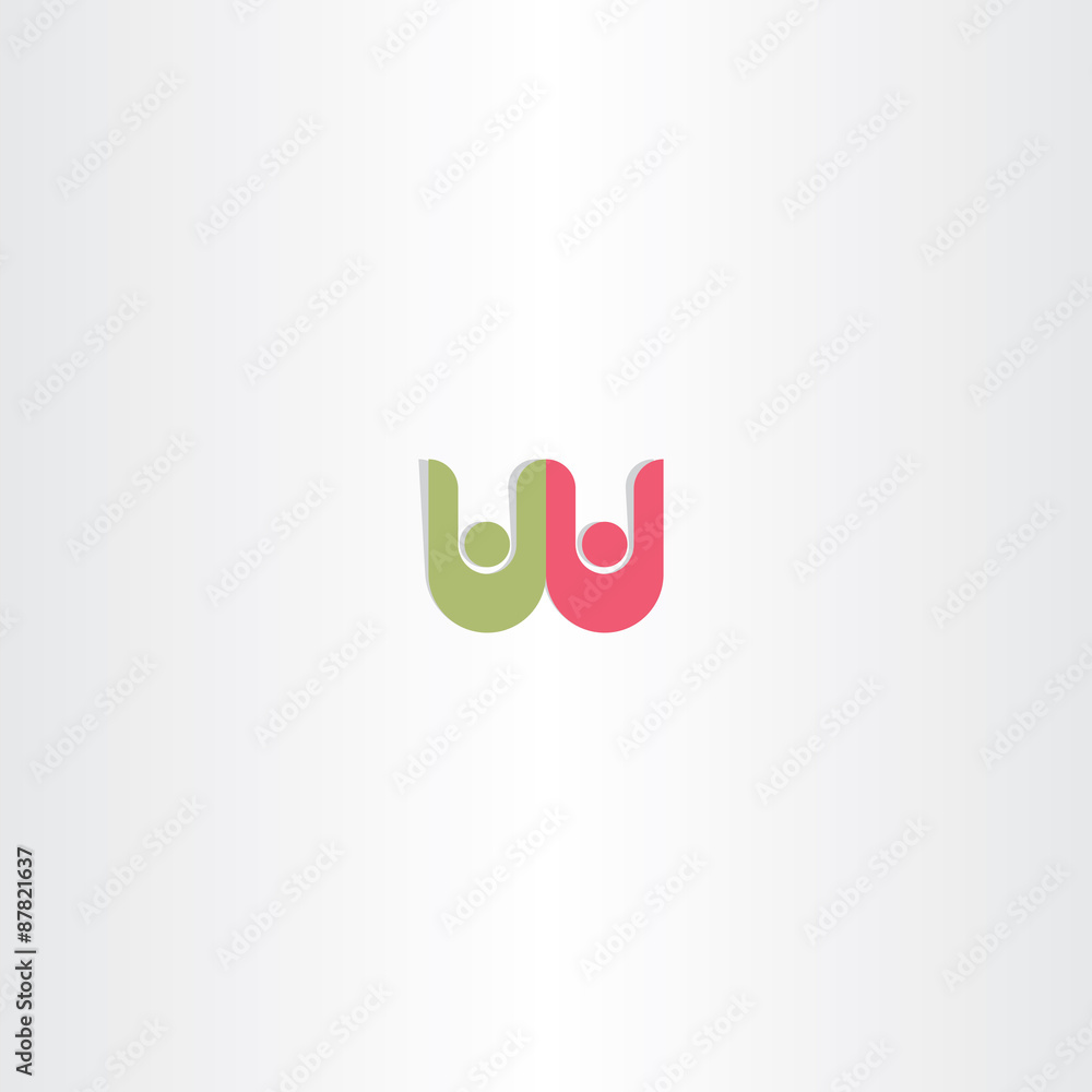 letter w people logo symbol letter w people logo symbol