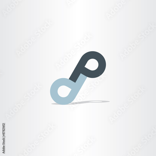 letter p symbol abstract icon logotype element