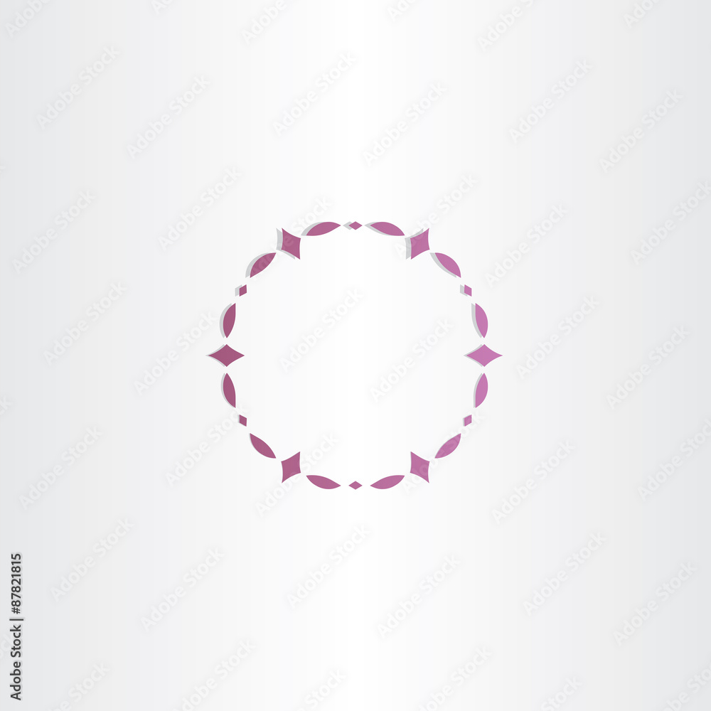 purple circle frame design vector