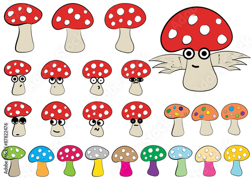 Clipart of fly agarics