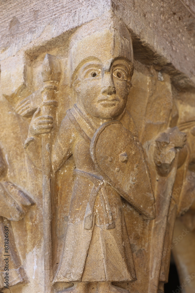 Obraz premium Détail de l'église abbatiale Saint-Foy à Conques