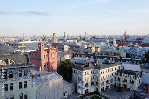 Moscow, Russia, Juli, 3, 2015: view of the evening Moscow with the high-rise building on Kotelnicheskaya Embankment in Moscow, Russia