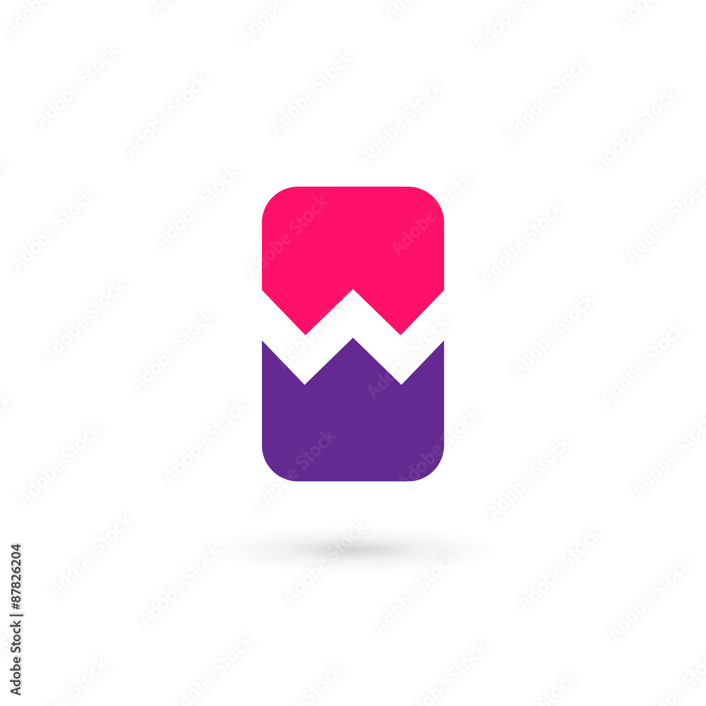 Mobile phone app letter W logo icon design template elements Mobile phone app letter W logo icon design template elements